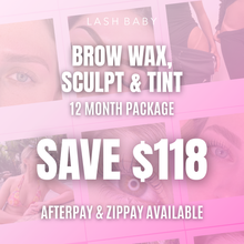 Load image into Gallery viewer, Brow Wax, Sculpt & Colour 12 Month Package