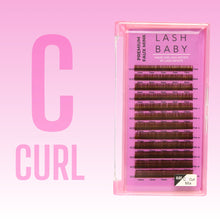 Load image into Gallery viewer,   -  Brown Lash Trays - C Curl