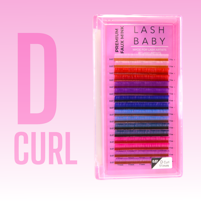   -  D Curl Coloured Volume Lash Trays